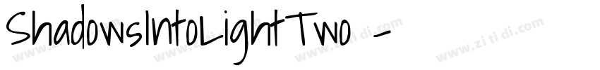ShadowsIntoLightTwo 字体转换